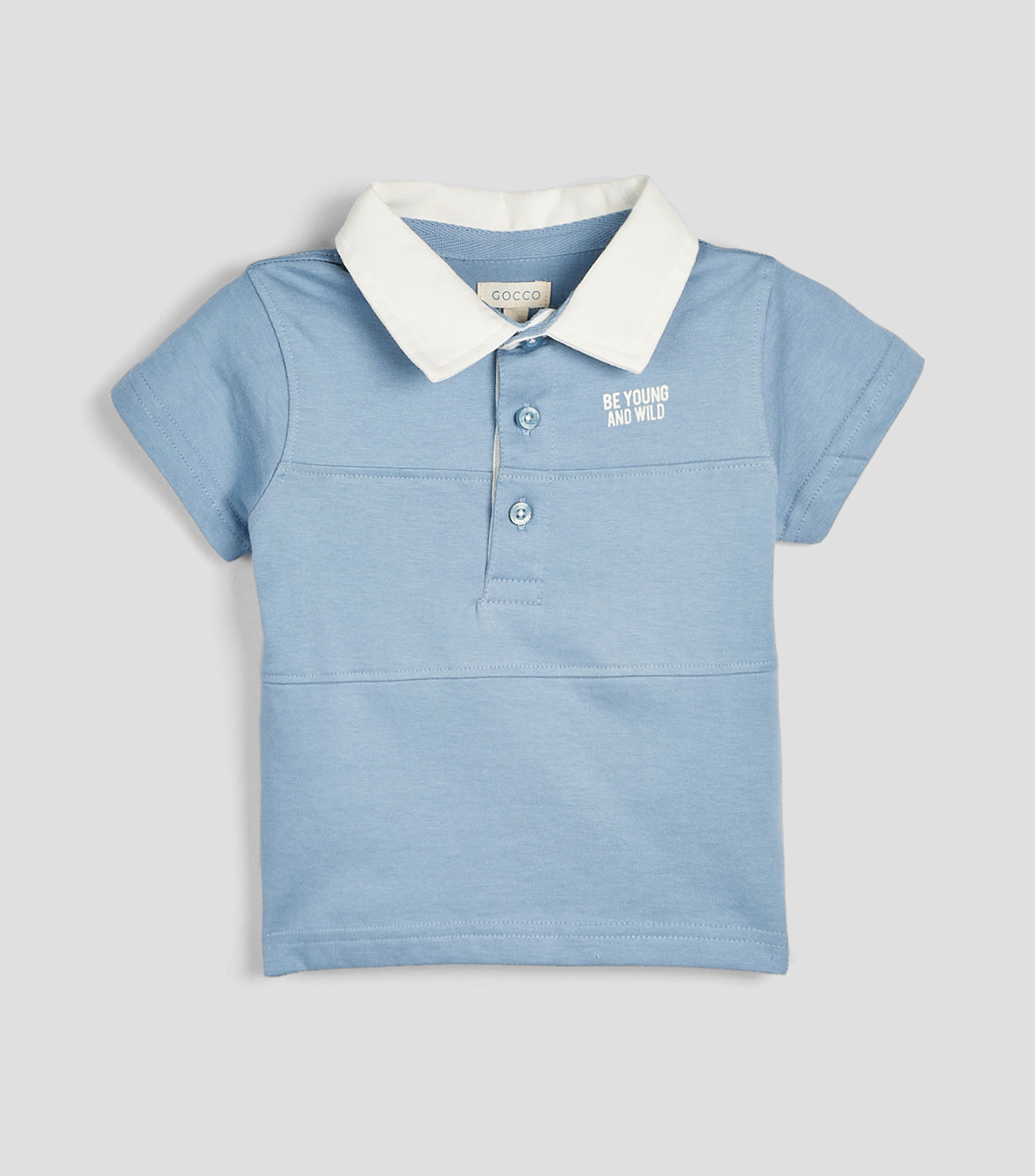 Playera Tipo Polo Manga Corta sólido Niño